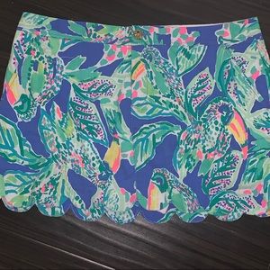 Lilly Pulitzer scalloped Skort Toucan bright color